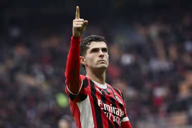 意甲媒体统计:普利西奇平均64分钟1球,超高效率冠绝意大利!联赛7球与劳塔罗并列榜首!